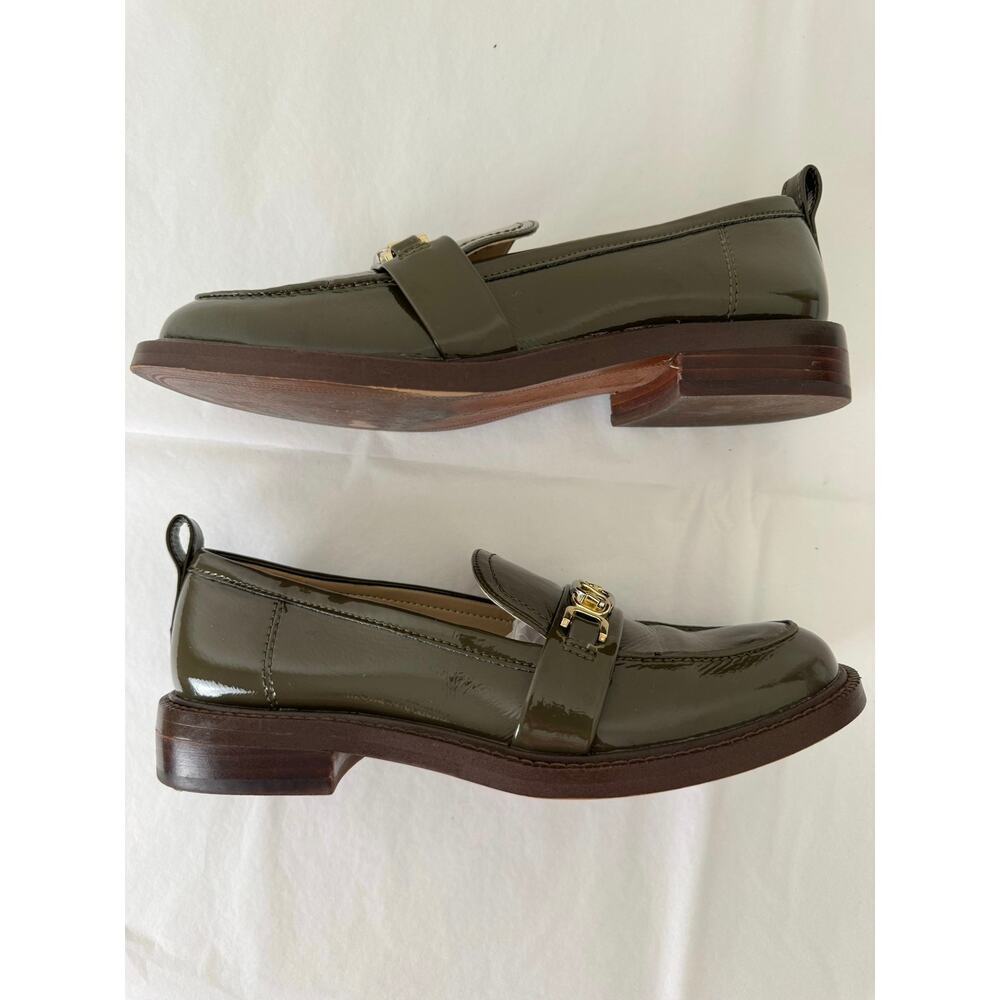 Sam Edelman Christy Patent Bit Loafers Olive Green Size 7 - Picture 10 of 15